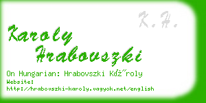 karoly hrabovszki business card